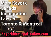 Mary Keyork,  experienced immigration, citizenship & refugee lawyer in her office  for clients in GTA and Montreal