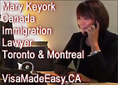 Mary Keyork, experienced immigration, citizenship & refugee lawyer in her office for clients in GTA and Montreal
