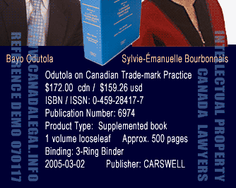 Photo of Carswell  Legal Reference Handbook ISBN/ ISSN 0-459-28417-7 published in 2005-03-02 go to Carswelll.com